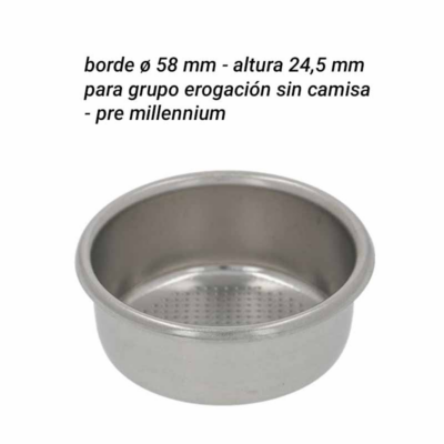 Filtro 2 tazas ø 58x24,5 mm Pavoni
