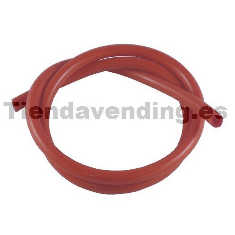 Tubo de silicona endurecido rojo 6 x 10 mm (1 metro)