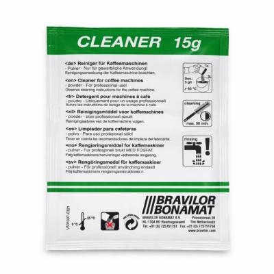 Sobre 15 g. de limpiador de residuos de café