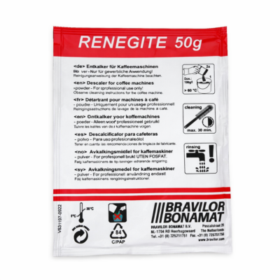 Sobre 50 g. de descalcificador para cafeteras