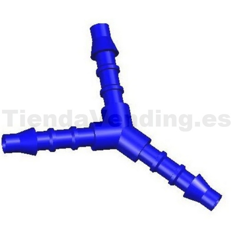 Empalme "Y" para tubo de silicona de 4 mm
