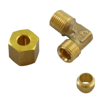 Racor codo rosca 1/8" a tubo 6 mm entrada agua caldera Azkoyen