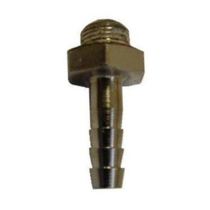 Racor recto 1/8 espiga 6mm niquelado