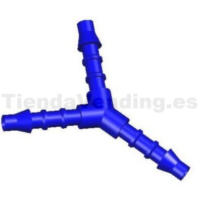 Empalme "Y" para tubo de silicona de 4 mm