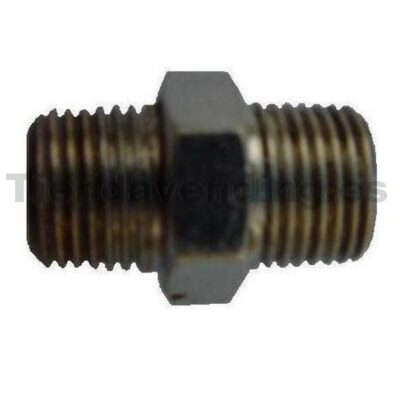 Unión doble macho 1/8" latón niquelado