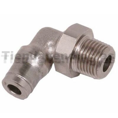 Racor codo macho rosca 1/8 " toma rápida 4 mm