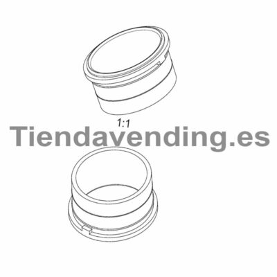 Casquillo interface tolva soluble Azkoyen