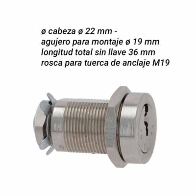 Cerradura Rielda con llave Necta