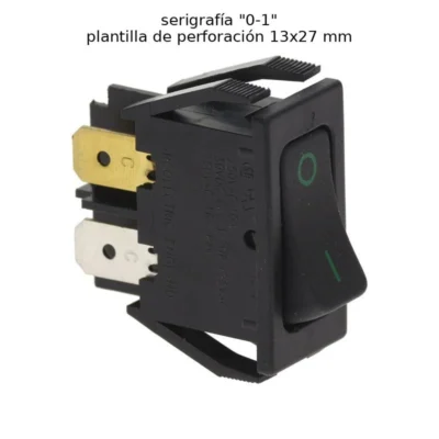 Interruptor bipolar negro 16A 250V Saeco