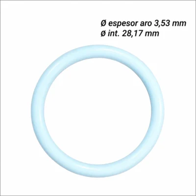 Junta aro "O" 04112 silicona blanca piston inferior grupo Necta Z3000