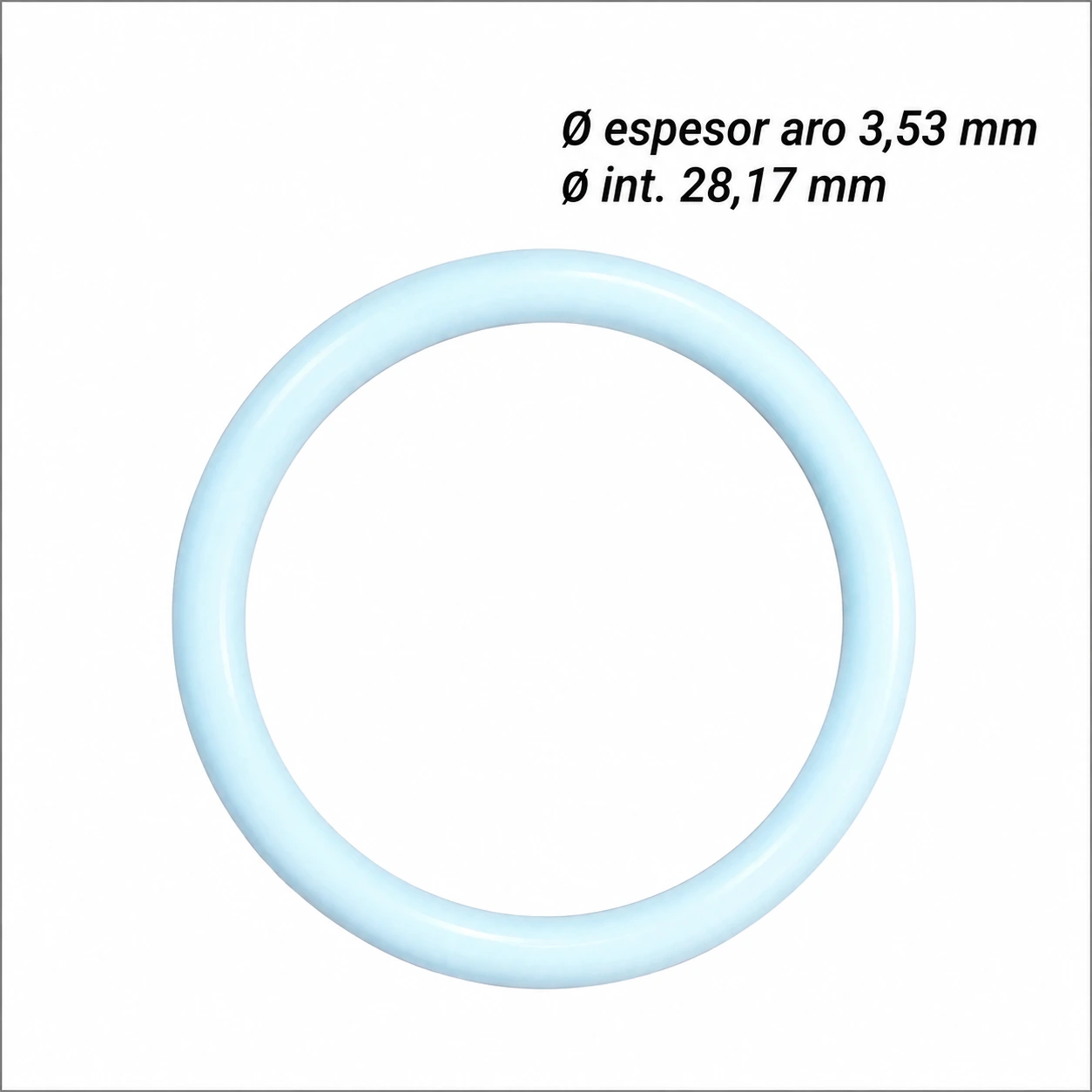 Junta aro "O" 04112 silicona blanca piston inferior grupo Necta Z3000