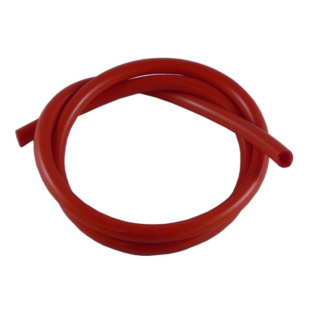 Tubo de silicona endurecido rojo 6 x 10 mm (1 metro)