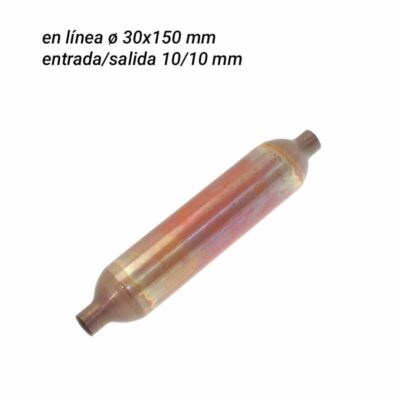 Acumulador de cobre (en línea ø 30x150 mm entrada/salida 10/10 mm)