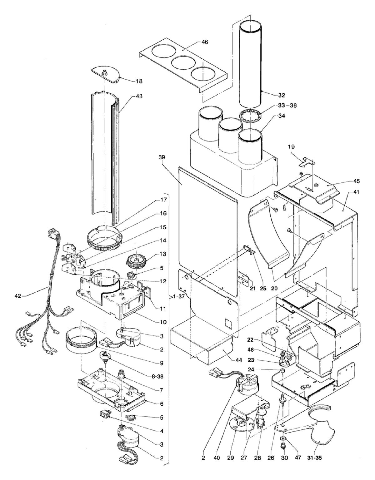 Despiece Brio 200 Zanussi – 6 - Distribuidor de vasos