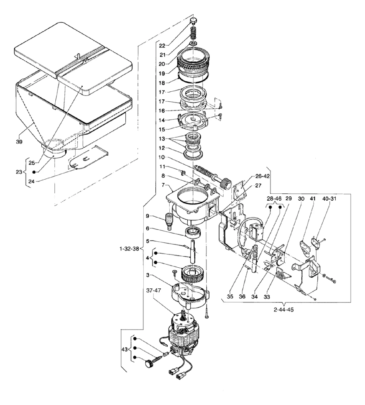Despiece Brio 200 Zanussi – 8 - Molinillo dosificador