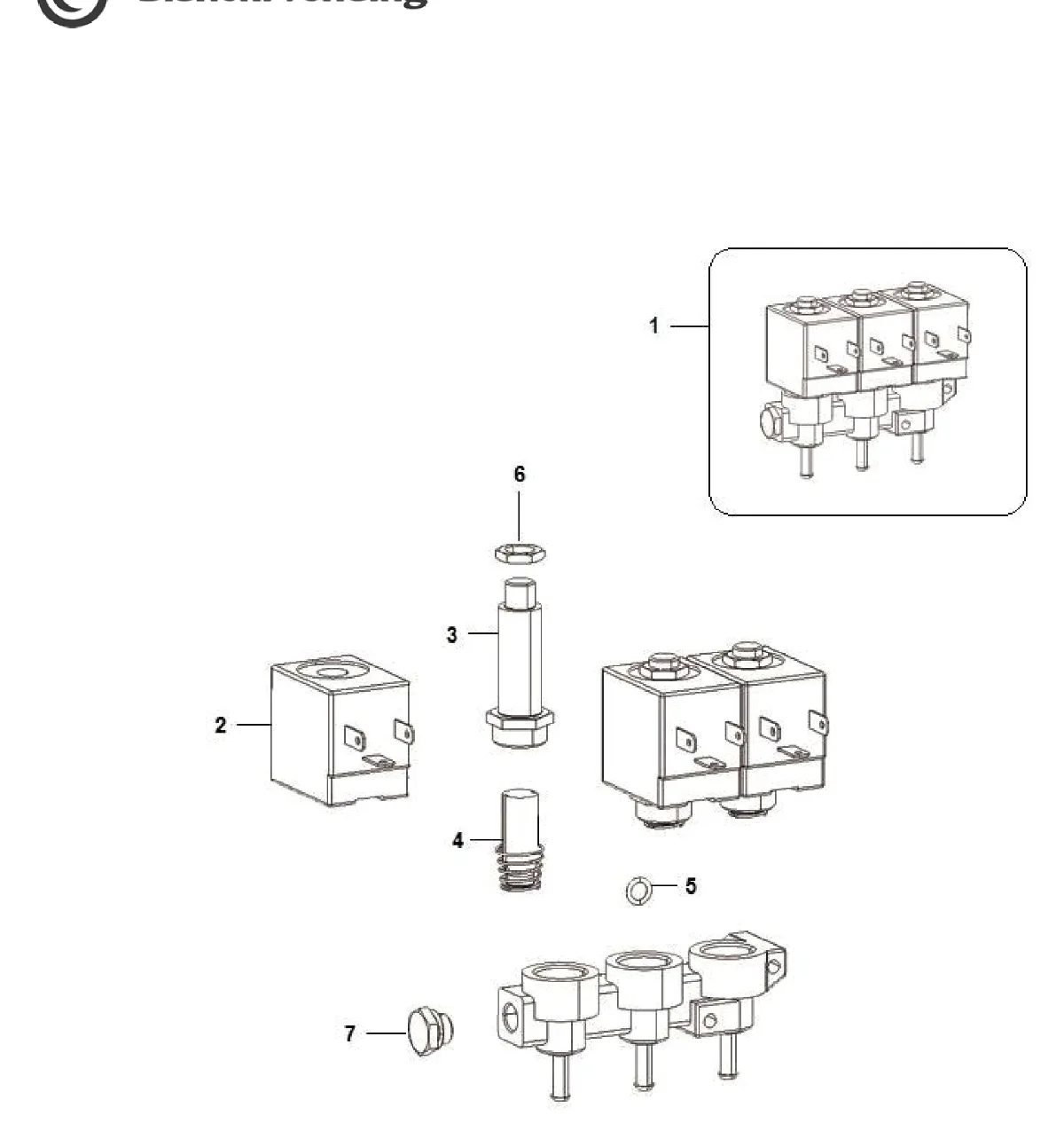 Despiece LEI 200 Bianchi – 3 ELECTROV. 24V DC 2WAYS GROUP (116)