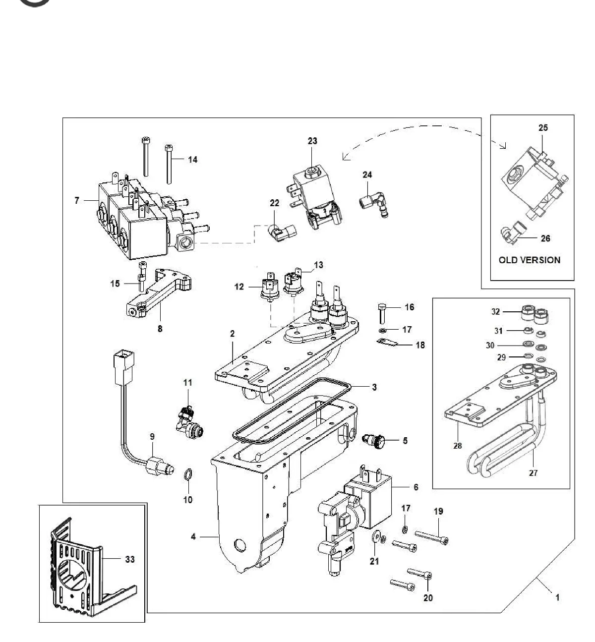 Despiece LEI 200 Bianchi – ESPRESSO BOILER ASSEMBLY + 4