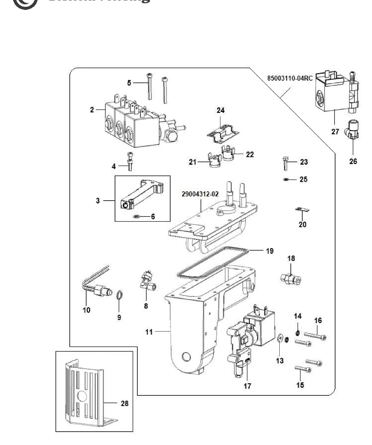 Despiece LEI 200 Bianchi – ESPRESSO BOILER COMPONENTS (2054)