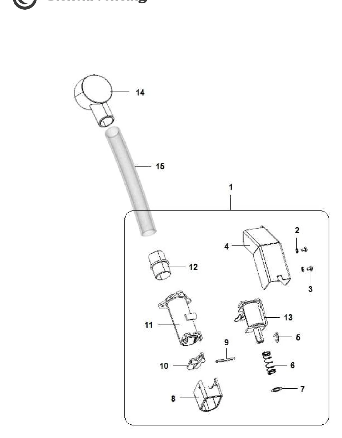 Despiece LEI 200 Bianchi – SUGAR DISPENSER ASSEMBLY (1358)